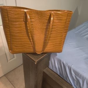 Brown tote bag